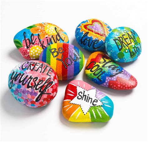 easy diy painted rocks project plaid