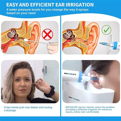 bocoolife electric earwax remove removal ear irrigation system kit