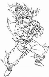 Super Coloring Dragon Ball Pages Getcolorings Goku Saiyan sketch template