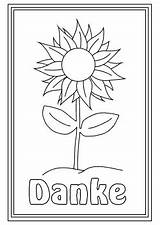 Dankeskarten Ausmalen Sonnenblume Dankeskarte Dank Vorlagen sketch template