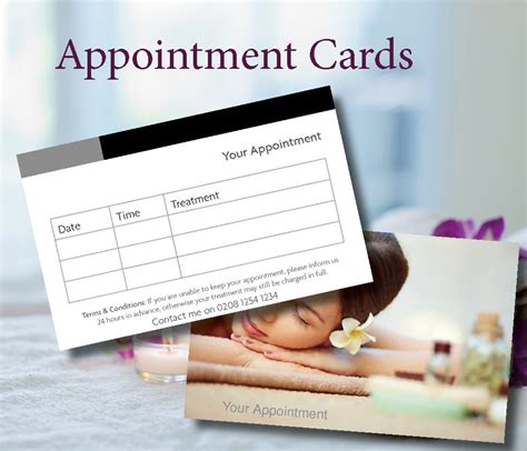appointment cards beauty salon print
