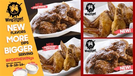 put    wings   flavors  dips  wingstreet  pizza hut clickthecity