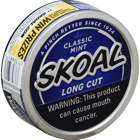 skoal smokeless tobacco classic mint long cut chewing tobacco sun