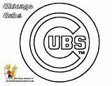 Baseball Coloring Pages Cubs Chicago Brawny Logo Sports Sheets Cars Books Adult Kids sketch template