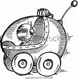 Buggy Moon Space Sketch Vector Doodle Outer Car Shutterstock Illustration Stock sketch template