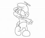 Clumsy Smurf sketch template
