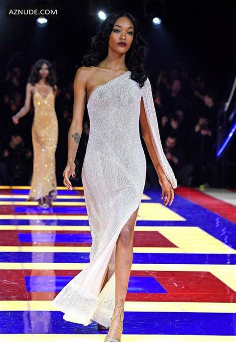 Jourdan Dunn Sexy In A See Through Dress At The Tommy X