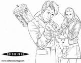 Doctor Who Pages Drawing Coloring Pencil Printable Adults Kids sketch template