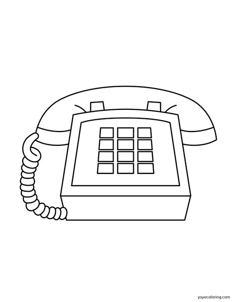 telephone coloring pages printable painting template