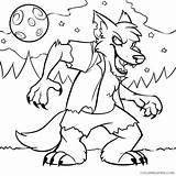 Werewolf Coloring4free Werewolves sketch template