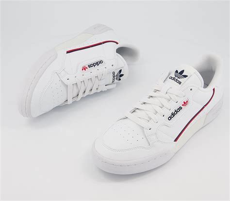 adidas continental  trainers white collegiate navy scarlet vegan  trainers