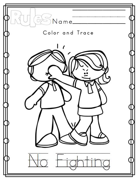 classroom rules coloring pages coloring home