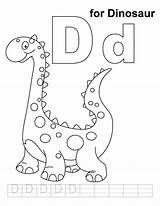 Coloring Letter Dinosaur Pages Print sketch template