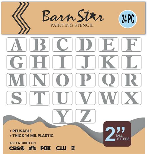 alphabet letter stencils kit reusable paint  etsy