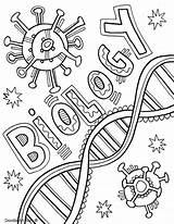 Biology Cover Coloring Pages Subject Classroomdoodles sketch template