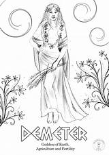Greek Goddesses Olympian sketch template