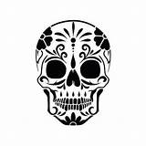 Teschio Messicano Disegno Calaveras Tatuaggio sketch template