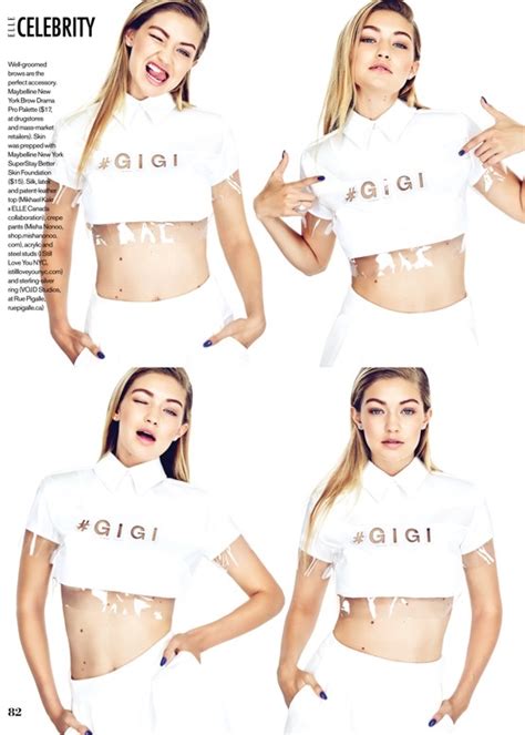 Gigi Hadid Elle Canada November 2015 Cover Photoshoot