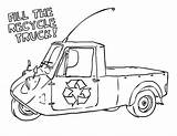 Recycling Truck Coloring sketch template
