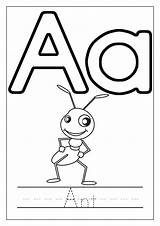 Coloring Alphabet Pages Printable Letter Worksheets Ant Letters English Englishforkidz Kids Phonics Learning Kindergarten Flashcards Preschool Sheets Abc Tracing K5 sketch template