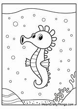 Seahorse Coloring Iheartcraftythings sketch template