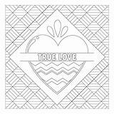 Coloring Pages True Printable Adult Adults Valentine Color Book Valentines Heart Printablee Kids Pretty Pen Svg Via Print Zentangle Outline sketch template