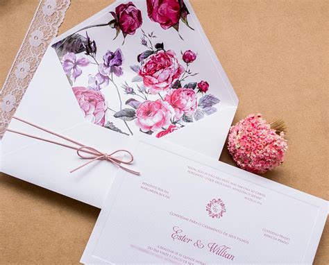 Convite De Casamento Com Flores 10 Modelos Para Escolher Convite