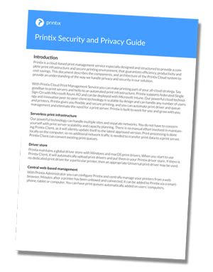printix security  privacy secure cloud print management