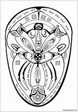 Polynesian Coloring Pages Mandala Color Coloringpagesonly sketch template