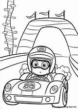 Coloring Bubble Guppies Pages Car Race Printable Nonny Kids Driving Driver Racing Colouring Guppy Sheets Cars Book Color Print Kleurplaten sketch template