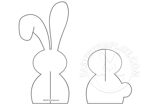 paper easter bunny easter template
