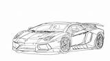 Lamborghini Drawing Outline Veneno Aventador Coloring Pages Lambo Template Drawings Clipart Color Line Sketch sketch template