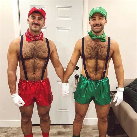 scruffy men hairy men handsome men halloween clown gay costume
