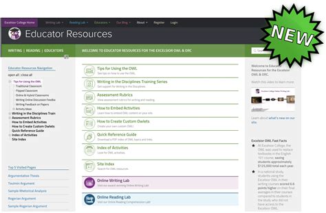 excelsior owl educator resources gets a major update excelsior