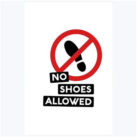 postermonk  shoes allowed sign wallart poster  office study
