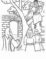Zacchaeus Jesus Zaccheus Colouring Zaccheo sketch template