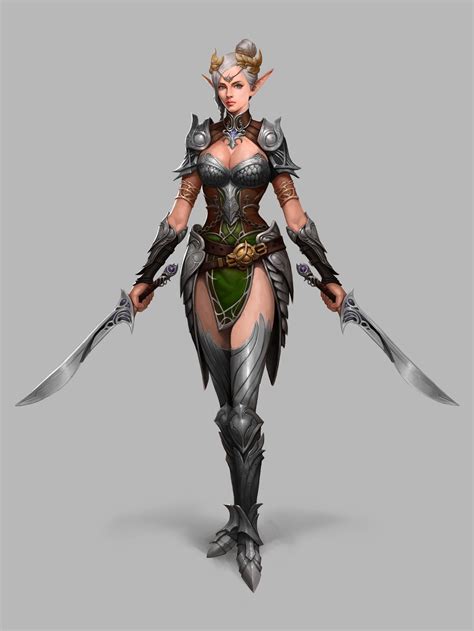 Artstation Elf Wind Lancer Warrior Woman Fantasy Female Warrior