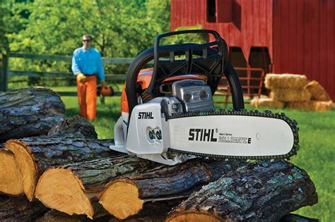 stihl ms  chainsaw firewood farm ranch  sharpes lawn eq