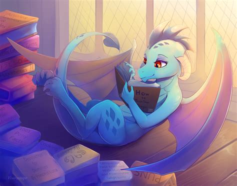 Ember Dragons Dont Do Reading By Viwrastupr Deviantart