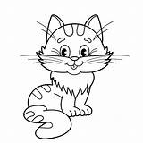 Cat Cartoon Coloring Pages Color Getcolorings Book Cats sketch template