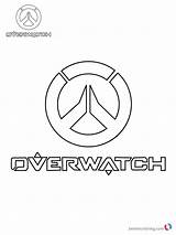 Overwatch Coloring Pages Logo Printable Bettercoloring sketch template