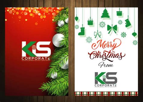design  christmas card   company logo  christmas theme