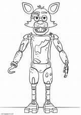 Foxy Fnaf Freddy Nights sketch template