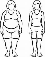 Thin Fat Line Women Clip Vector Illustrations Blanco Negro Similar Stock sketch template