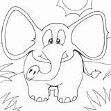 Elephant Coloring Pages Simple Baby Colouring Kids Cartoon Animal Printable Print Disney Cute Related Post sketch template