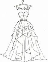 Fashion Coloring Pages Dress Dresses Wedding Sketches Model Drawing Choose Board Clothes Clothing Drawings sketch template