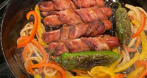 bacon wrapped hot dogs aka la street dogs cooking  love