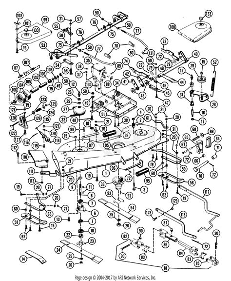 ariens     mower deck parts diagram  mower