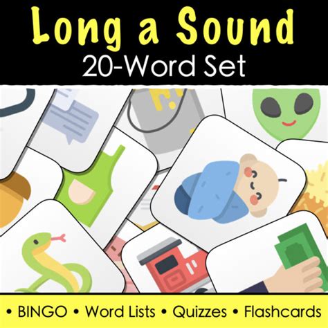 long  sound word lists tests bingo print  digital  words   teachers