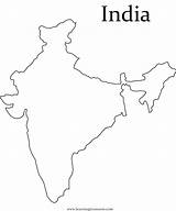 India Map Outline Worksheet Printable Geography Kids Coloring Blank Enrollment Dual English Popular Physical Pdf Maps Features Print Country sketch template